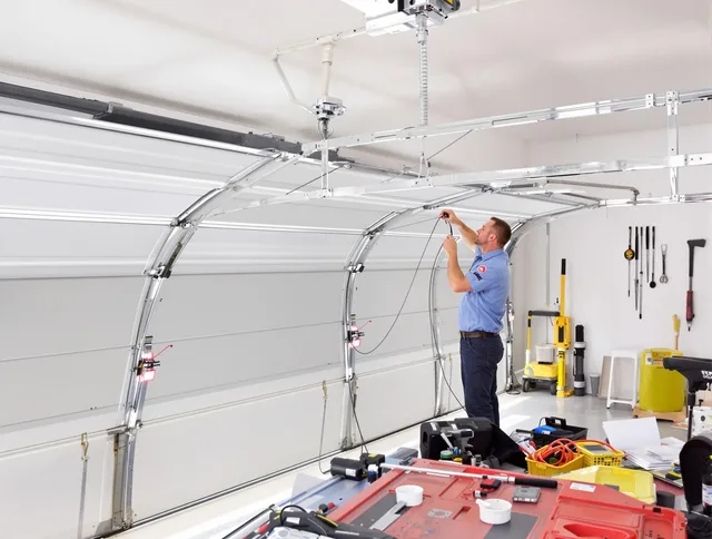 Garage door cable repair service by Indian Trail Garage Door Repair in Indian Trail