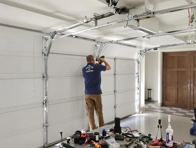 Indian Trail Garage Door Repair certified technician performing precision garage door repair in Indian Trail
