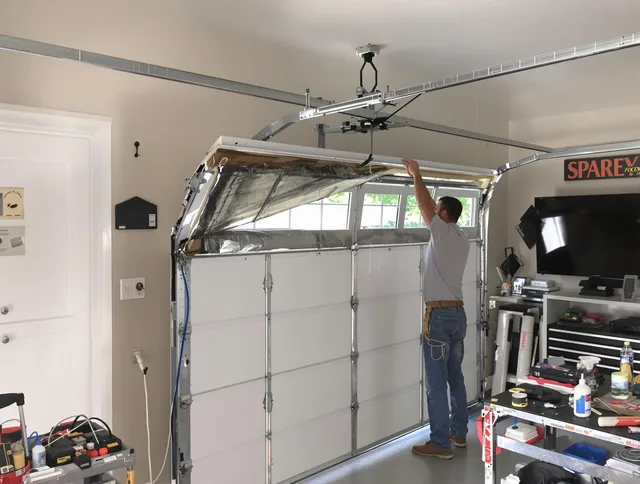Garage door section replacement by Indian Trail Garage Door Repair in Indian Trail